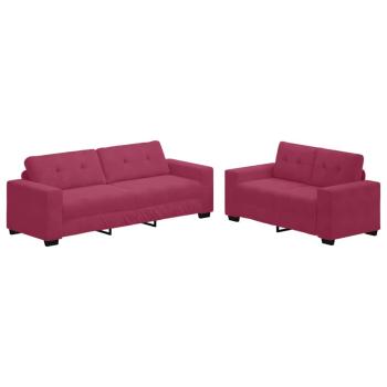 2-teiliges Sofa Set mit Kissen in Magenta