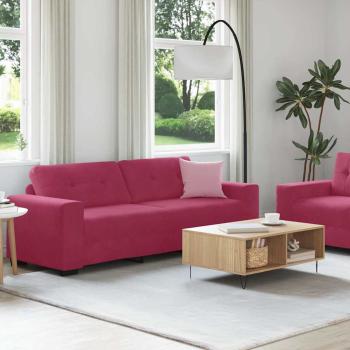 2-teiliges Sofa Set mit Kissen in Magenta