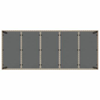 11-teiliges Garten Essset mit Kissen Beige Poly-Rattan