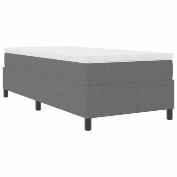 Boxspringbett mit Matratze Hellgrau 90x200 cm Cordstoff