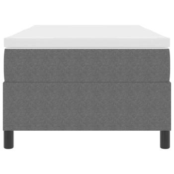 Boxspringbett mit Matratze Hellgrau 90x200 cm Cordstoff