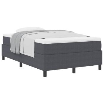 Boxspringbett mit Matratze Dunkelgrau 120x200 cm Cordstoff