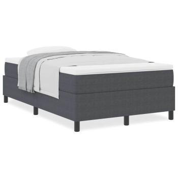 Boxspringbett mit Matratze Dunkelgrau 120x200 cm Cordstoff