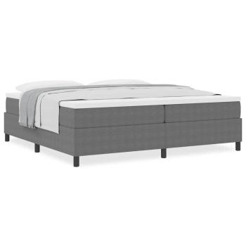 Boxspringbett mit Matratze Hellgrau 200x200 cm Cordstoff