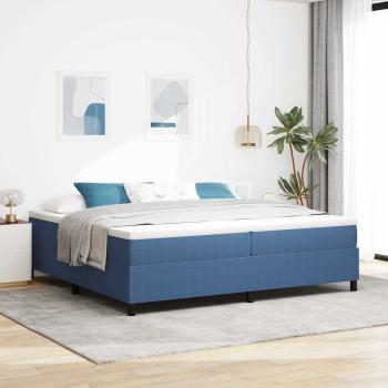 ARDEBO.de - Boxspringbett mit Matratze Blau 200x200 cm Cordstoff