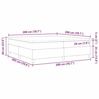 Boxspringbett mit Matratze Blau 200x200 cm Cordstoff