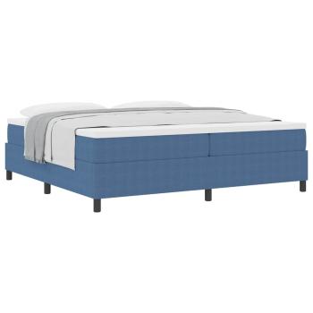 Boxspringbett mit Matratze Blau 200x200 cm Cordstoff