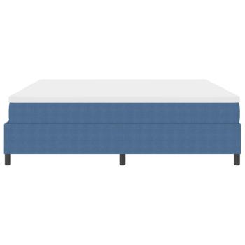 Boxspringbett mit Matratze Blau 200x200 cm Cordstoff