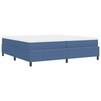 Boxspringbett mit Matratze Blau 200x200 cm Cordstoff