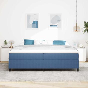 Boxspringbett mit Matratze Blau 200x200 cm Cordstoff