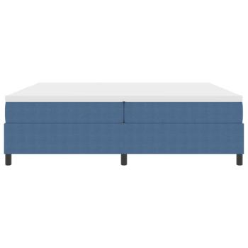 Boxspringbett mit Matratze Blau 200x200 cm Cordstoff