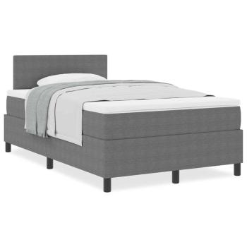 Boxspringbett mit Matratze Hellgrau 120x200 cm Cordstoff