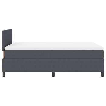 Boxspringbett mit Matratze Dunkelgrau 120x200 cm Cord-Stoff