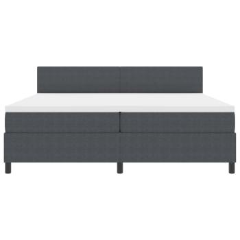 Boxspringbett mit Matratze Dunkelgrau 200x200 cm Cordstoff