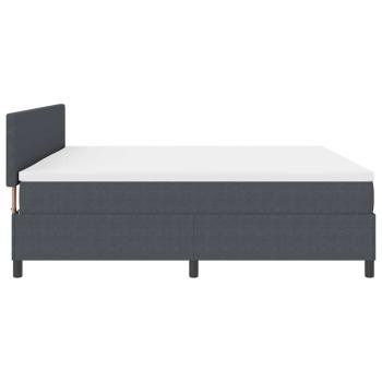 Boxspringbett mit Matratze Dunkelgrau 200x200 cm Cordstoff