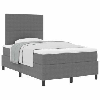 Boxspringbett mit Matratze Hellgrau 120x200 cm Cordstoff