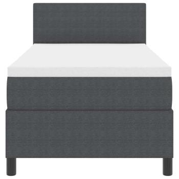 Boxspringbett mit Matratze & LED Dunkelgrau 90x200 cm Cordstoff