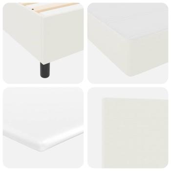 Boxspringbett mit Matratze & LED Creme 90x200 cm Cord-Stoff
