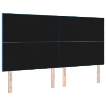 Kopfteil Knopfheftung Dunkelblau 180 cm Samt