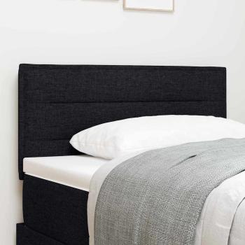 LED Kopfteil Linien Design Schwarz 80 cm Stoff