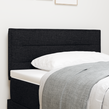 LED Kopfteil Linien Design Schwarz 80 cm Stoff