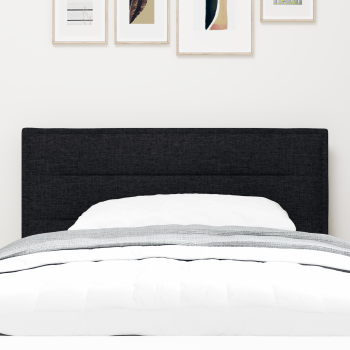 LED Kopfteil Linien Design Schwarz 80 cm Stoff