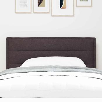 LED Kopfteil Linien Design Dunkelbraun 80 cm Stoff