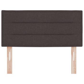 LED Kopfteil Linien Design Dunkelbraun 80 cm Stoff