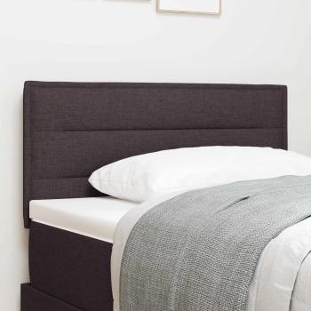 LED Kopfteil Linien Design Dunkelbraun 80 cm Stoff
