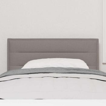LED Kopfteil Linien Design Taupe 90 cm Stoff