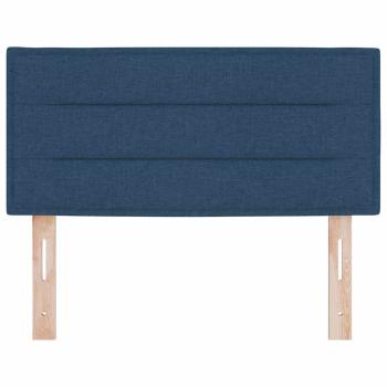 LED Kopfteil mit LED-Lichtleisten Blau 100 cm Stoff
