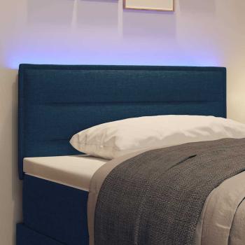 LED Kopfteil Linien Design Blau 100 cm Stoff