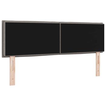 LED Kopfteil mit LED-Lichtleisten Taupe 144 cm Stoff