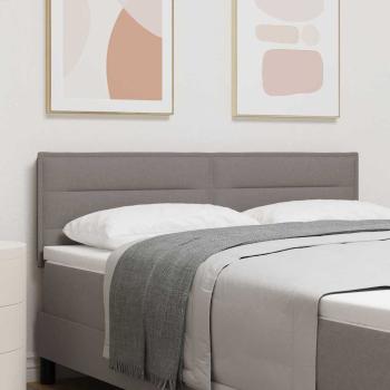 LED Kopfteil mit LED-Lichtleisten Taupe 144 cm Stoff