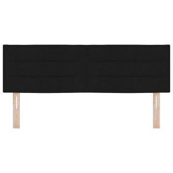 LED Kopfteil Linien Design Schwarz 80 cm Stoff