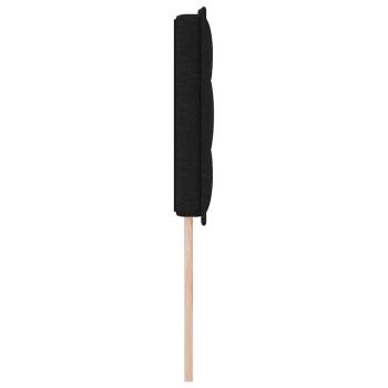 LED Kopfteil Linien Design Schwarz 80 cm Stoff