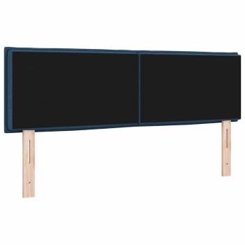 LED Kopfteil Linien Design Blau 160 cm Stoff