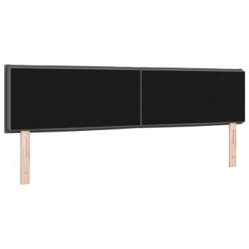 ARDEBO.de - LED Kopfteil Linien Design Dunkelgrau 90 cm Stoff
