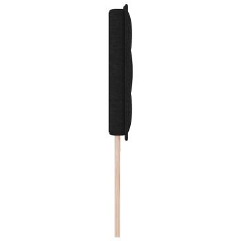LED Kopfteil Linien Design Schwarz 200 cm Stoff