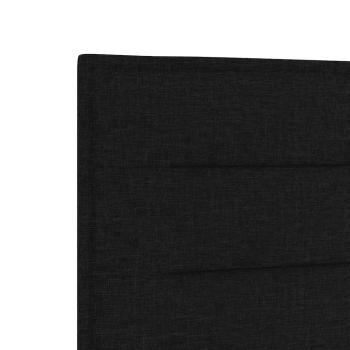 LED Kopfteil Linien Design Schwarz 200 cm Stoff