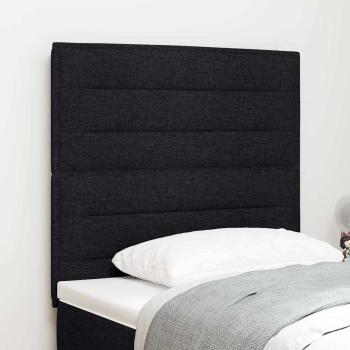 ARDEBO.de - LED Kopfteil Linien Design Schwarz 100 cm Stoff