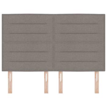 LED Kopfkissen Linien Design Taupe 80 cm Stoff