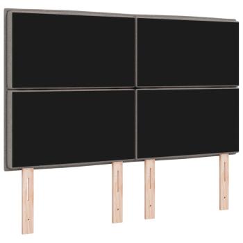 LED Kopfkissen Linien Design Taupe 80 cm Stoff