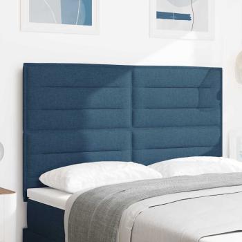 LED Kopfteil Linien Design Blau 80 cm Stoff