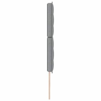 LED Kopfteil Linien Design Hellgrau 90 cm Stoff