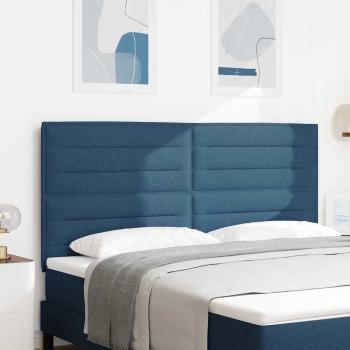 ARDEBO.de - LED Kopfteil Linien Design Blau 90 cm Stoff