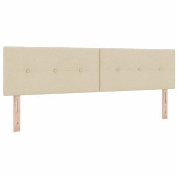 Boxspringbett mit Matratze & LED Creme 180x200 cm Stoff