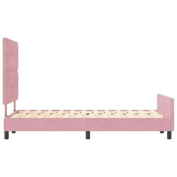 Rosa Samt Bettgestell 120x200 cm