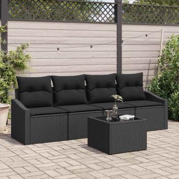 ARDEBO.de - Sofa Set 5 stk. Schwarz 55 x 55 x 37 cm