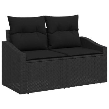 7-teiliges Garten-Sofa-Set mit Kissen Beige Poly-Rattan
